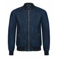 Deep Blue Denim - Front - B&C Denim Mens Supremacy Denim Bomber Jacket