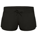 Black - Front - B&C Paradise Womens-Ladies Sport Splash Sweat Shorts