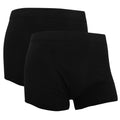 Black - Front - Fruit Of The Loom Mens Classic Shorty Cotton Rich Boxer Shorts (Pack Of 2)