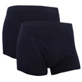 Underwear Navy - Front - Fruit Of The Loom Mens Classic Shorty Cotton Rich Boxer Shorts (Pack Of 2)