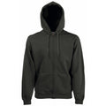 Charcoal - Front - Fruit Of The Loom Mens Premium 70-30 Hooded Zip-Up Sweatshirt - Hoodie