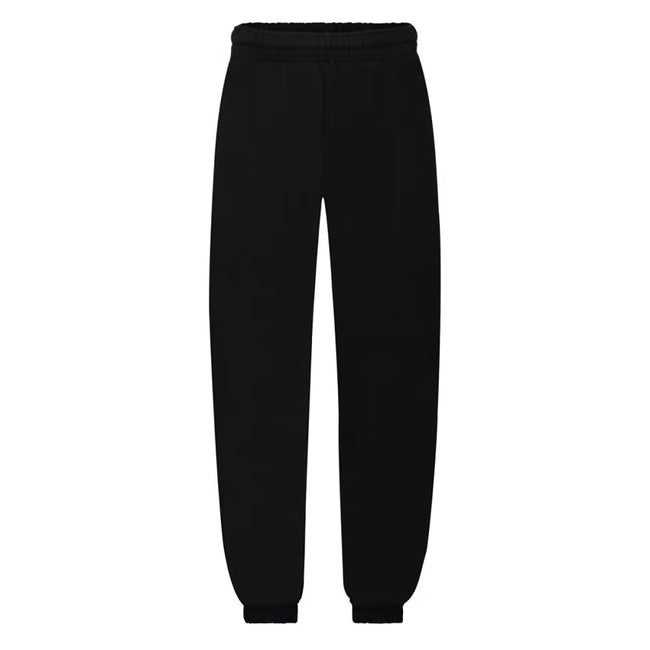 Black - Front - Fruit Of The Loom Kids Unisex Premium 70-30 Jog Pants - Jogging Bottoms