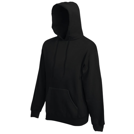 Black - Front - Fruit Of The Loom Mens Premium 70-30 Hooded Sweatshirt - Hoodie