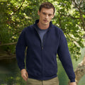 Deep Navy - Side - Fruit Of The Loom Mens Premium 70-30 Full Zip Sweatshirt Jacket