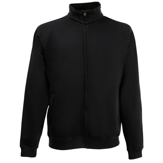 Black - Front - Fruit Of The Loom Mens Premium 70-30 Full Zip Sweatshirt Jacket