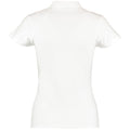 White - Back - Kustom Kit Womens-Ladies Corporate Short Sleeve Keyhole Neck Top