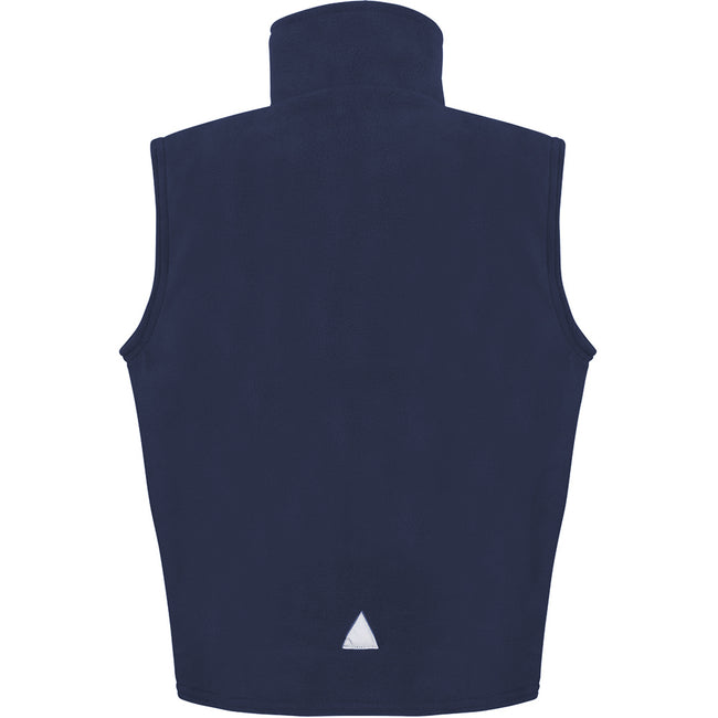 Navy - Back - Result Childrens Unisex Anti-Pill Polar-Therm® Fleece Bodywarmer - Gilet