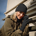 Black - Back - Result Unisex Active Fleece Anti-Pill Winter Hat, Gloves & Neckwarmer Set