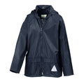 Navy - Front - Result Childrens Unisex Heavyweight Waterproof Rain Suit (Jacket & Trouser Suit)