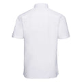 White - Back - Russell Collection Mens Short Sleeve Pure Cotton Easy Care Poplin Shirt