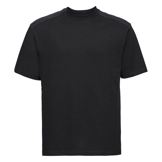 Black - Front - Russell Europe Mens Workwear Short Sleeve Cotton T-Shirt