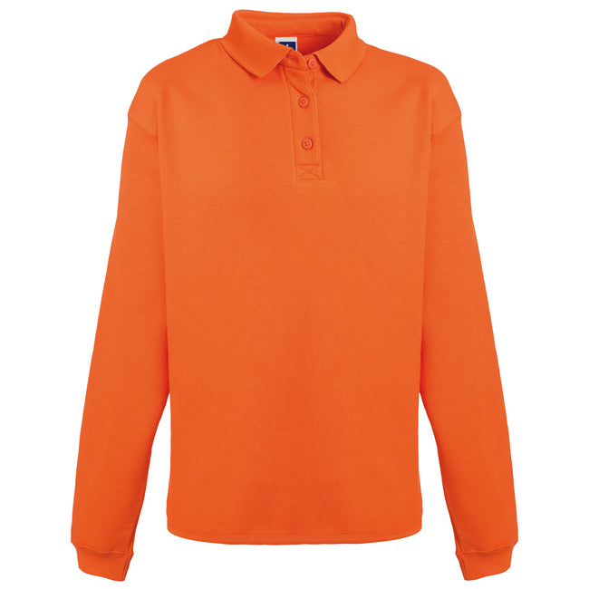 Orange - Front - Russell Europe Mens Heavy Duty Collar Sweatshirt