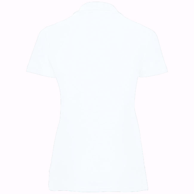 White - Back - Russell Europe Womens-Ladies Ultimate Classic Cotton Short Sleeve Polo Shirt