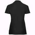 Black - Back - Russell Europe Womens-Ladies Ultimate Classic Cotton Short Sleeve Polo Shirt