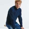 French Navy - Side - Russell Europe Mens 1-4 Zip Anti-Pill Microfleece Top