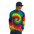 Rainbow - Side - Colortone Adults Unisex Long Sleeve Tie-Dye T-Shirt