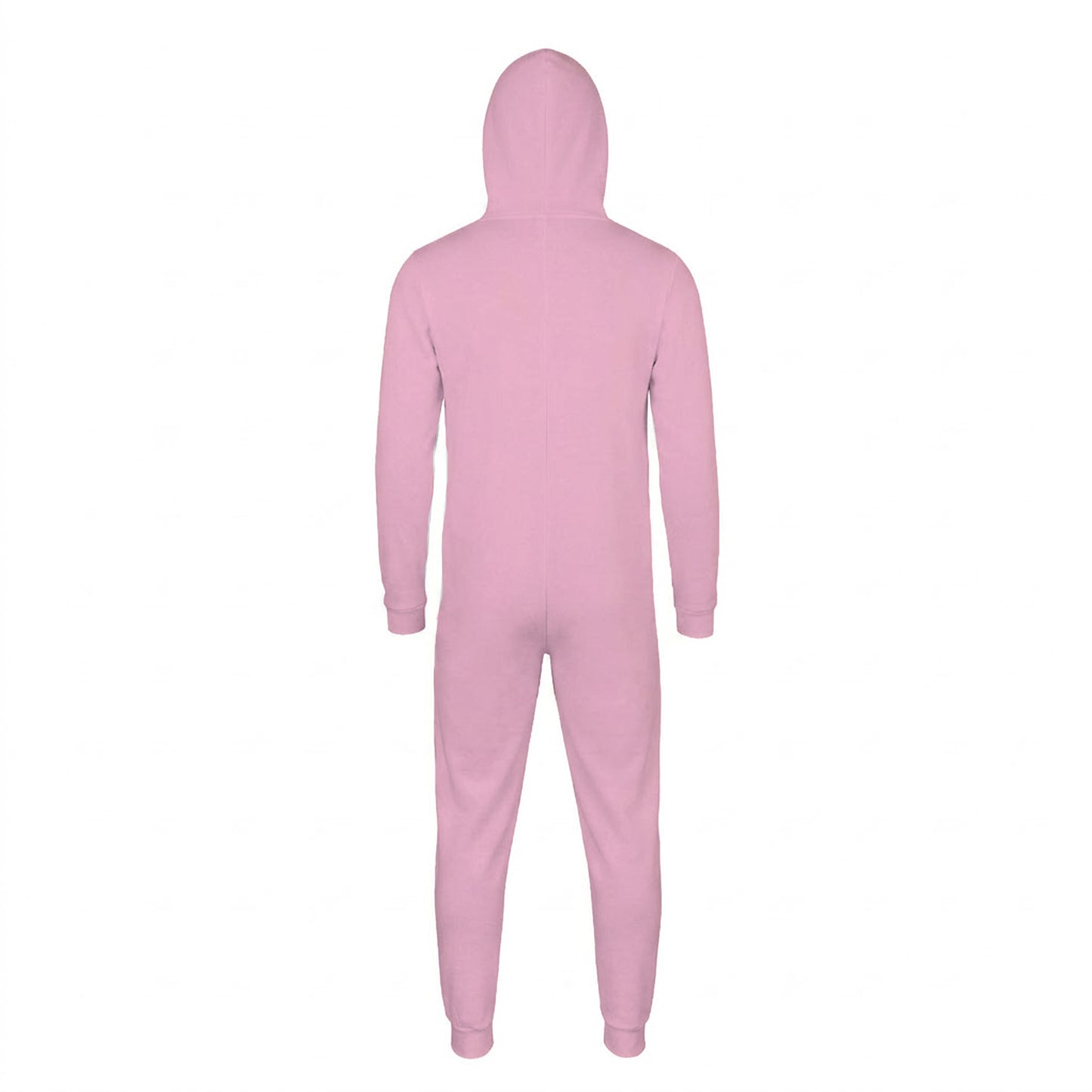 Baby Pink - Back - Comfy Co Childrens Unisex Plain All In One - Onesie