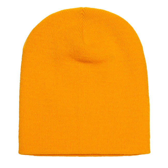 Gold - Front - Yupoong Flexfit Unisex Heavyweight Standard Beanie Winter Hat