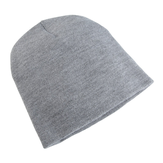 Heather Grey - Front - Yupoong Flexfit Unisex Heavyweight Standard Beanie Winter Hat