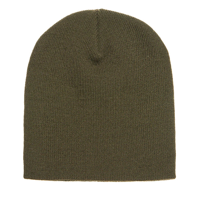 Olive - Front - Yupoong Flexfit Unisex Heavyweight Standard Beanie Winter Hat