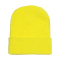 Powdery Yellow - Front - Yupoong Flexfit Unisex Heavyweight Standard Beanie Winter Hat