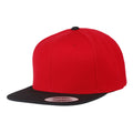 Red-Black - Front - Yupoong Flexfit Unisex Classic Varsity Snapback Cap