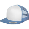 C.Blue-White-C.Blue - Front - Yupoong Flexfit Unisex Classic Trucker Snapback Cap