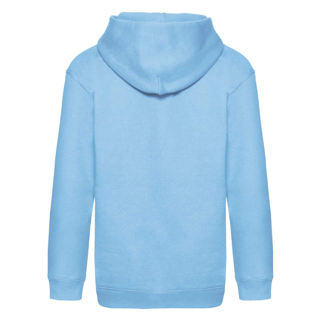 Sky Blue - Side - Fruit Of The Loom Kids Unisex Premium 70-30 Hooded Sweatshirt - Hoodie