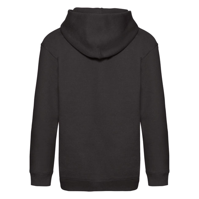 Black - Back - Fruit Of The Loom Kids Unisex Premium 70-30 Hooded Sweatshirt - Hoodie
