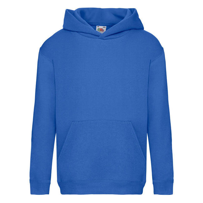 Royal Blue - Front - Fruit Of The Loom Kids Unisex Premium 70-30 Hooded Sweatshirt - Hoodie