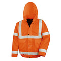 Orange - Front - Result Core High-Viz Winter Blouson Jacket (Waterproof & Windproof)