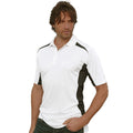 White-Navy - Side - Stormtech Mens Two Tone Short Sleeve Lightweight Polo Shirt