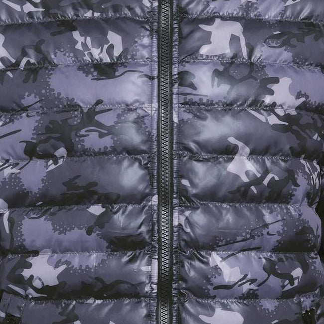 Camo Grey - Back - 2786 Mens Hooded Water & Wind Resistant Padded Jacket
