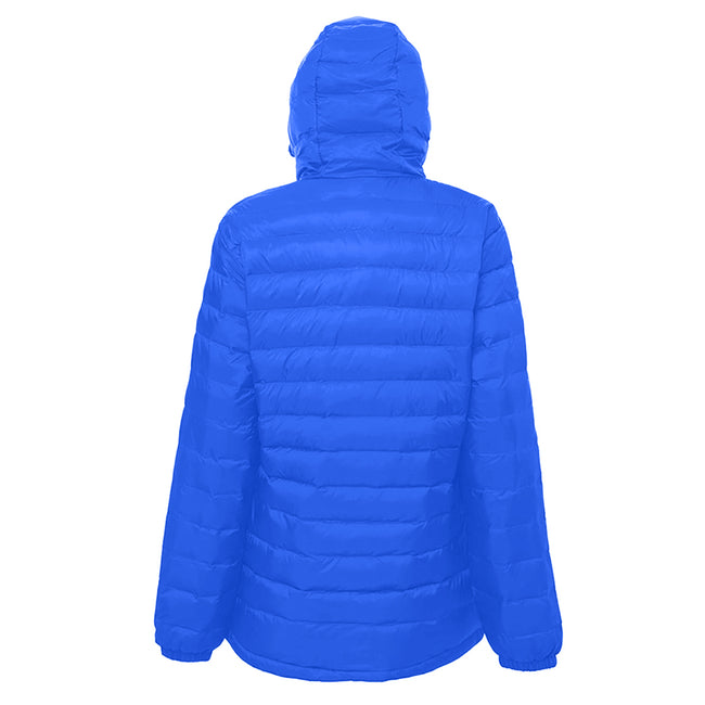 Royal-Grey - Back - 2786 Mens Hooded Water & Wind Resistant Padded Jacket