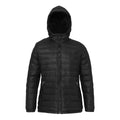 Black-Black - Front - 2786 Womens-Ladies Hooded Water & Wind Resistant Padded Jacket