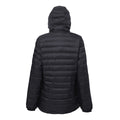 Black-Black - Back - 2786 Womens-Ladies Hooded Water & Wind Resistant Padded Jacket