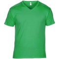Heather Green - Front - Anvil Mens Short Sleeve Featherweight V-Neck T-Shirt