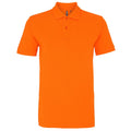 Orange - Front - Asquith & Fox Mens Plain Short Sleeve Polo Shirt