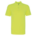 Neon Yellow - Front - Asquith & Fox Mens Plain Short Sleeve Polo Shirt