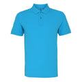 Turquoise - Front - Asquith & Fox Mens Plain Short Sleeve Polo Shirt