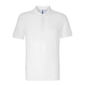White - Front - Asquith & Fox Mens Plain Short Sleeve Polo Shirt