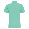 Mint - Back - Asquith & Fox Mens Plain Short Sleeve Polo Shirt
