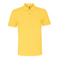 Mustard - Front - Asquith & Fox Mens Plain Short Sleeve Polo Shirt