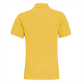 Mustard - Back - Asquith & Fox Mens Plain Short Sleeve Polo Shirt