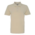 Natural - Front - Asquith & Fox Mens Plain Short Sleeve Polo Shirt