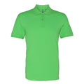 Lime - Front - Asquith & Fox Mens Plain Short Sleeve Polo Shirt