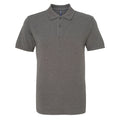 Charcoal - Front - Asquith & Fox Mens Plain Short Sleeve Polo Shirt