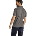 Charcoal - Side - Asquith & Fox Mens Plain Short Sleeve Polo Shirt