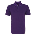 Purple Heather - Front - Asquith & Fox Mens Plain Short Sleeve Polo Shirt