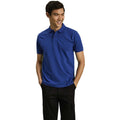Royal - Side - Asquith & Fox Mens Plain Short Sleeve Polo Shirt